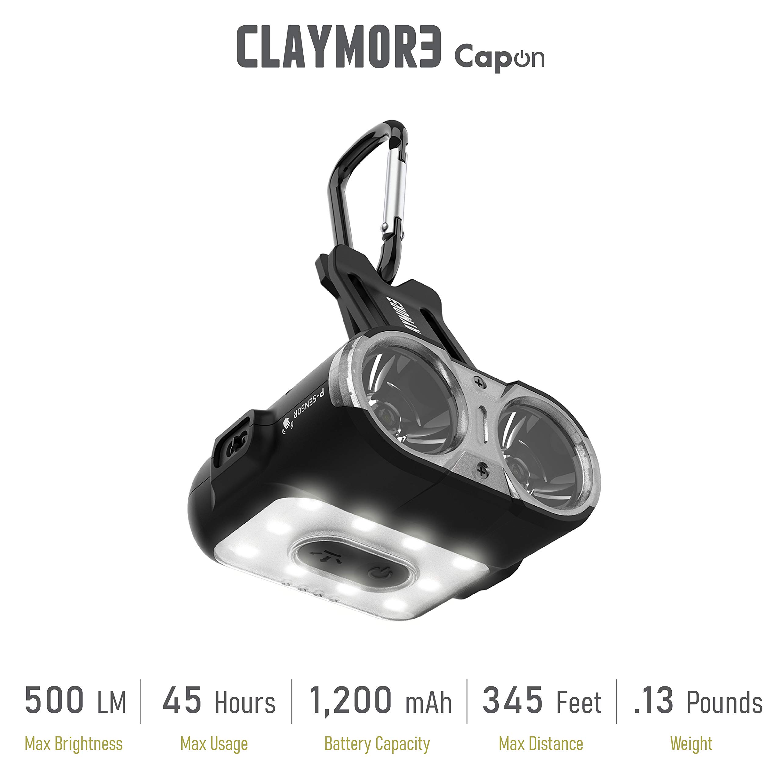 Amazon.com: Claymore Capon 120H (Black) - LED Rechargeable Clip-On